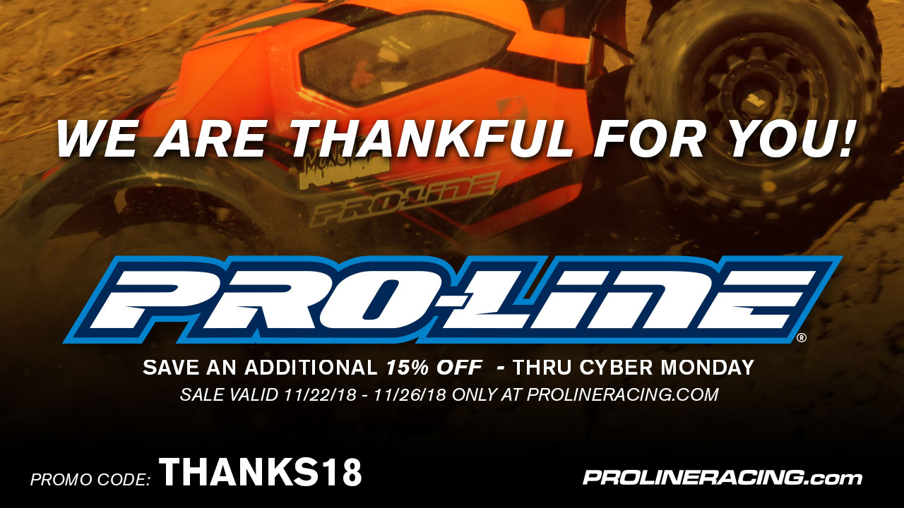 Pro-Line Thanksgiving Holiday Sale