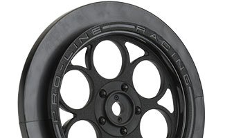 2803-03 | Showtime Front Runner 2.2"/2.7" Black Front Drag Racing 12mm Hex Wheels